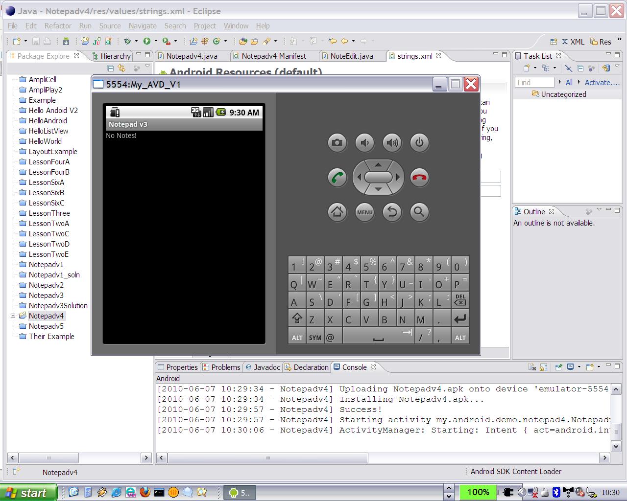 Eclipse Notepad Plugin