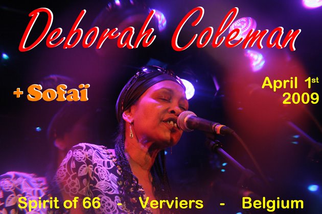 Deborah Coleman + Sofaï (01/04/09) at the "Spirit of 66" in Verviers, Belgium.