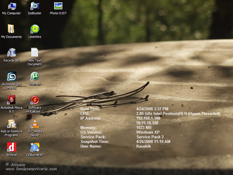 Display system information on your desktop wallpaper with BGInfo