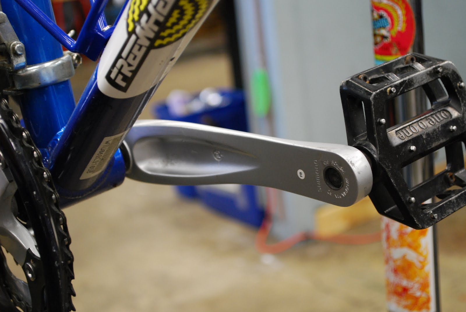 pedal stripped crank arm