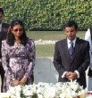 The Republic of Maldives, President, Mohamed Nasheed, aka Anni, First Lady, Laila Ali Abdulla, At Gandhi's Grave The Republic of Maldives, President, Mohamed Nasheed, aka Anni, First Lady, Laila Ali Abdulla, At Gandhi's Grave