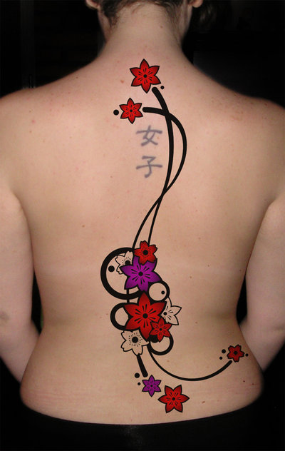 flower side tattoos. flower side tattoos. lettering