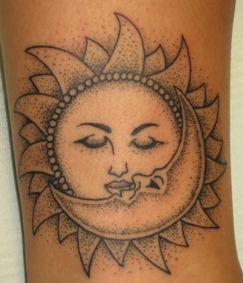 Sun Moon Tattoos Design Ideas The sun and moon tattoos can be enjoyed either
