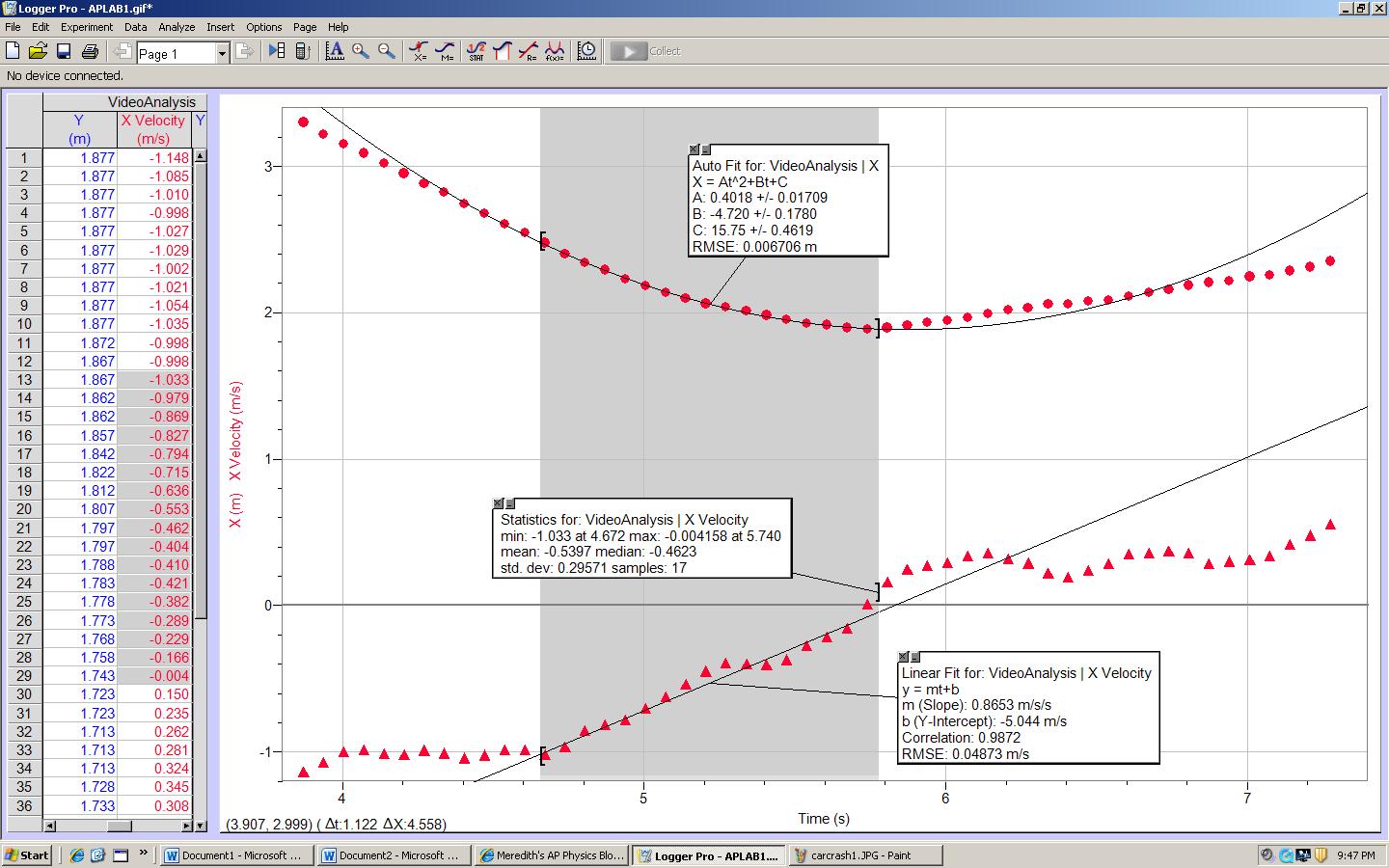 AP Physics Car Crash Analysis