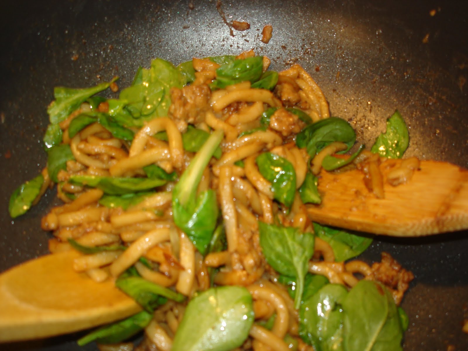 The Tiny Skillet Udon Noodles with Black Bean Sauce.