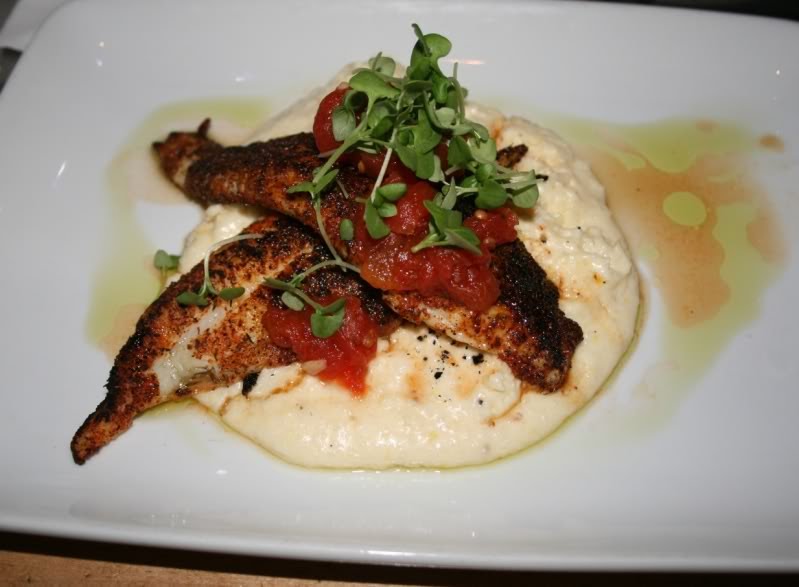 The Recipes of Disney Blackened Catfish with Grits Coral Reef