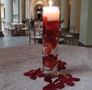 Velas y pétalos