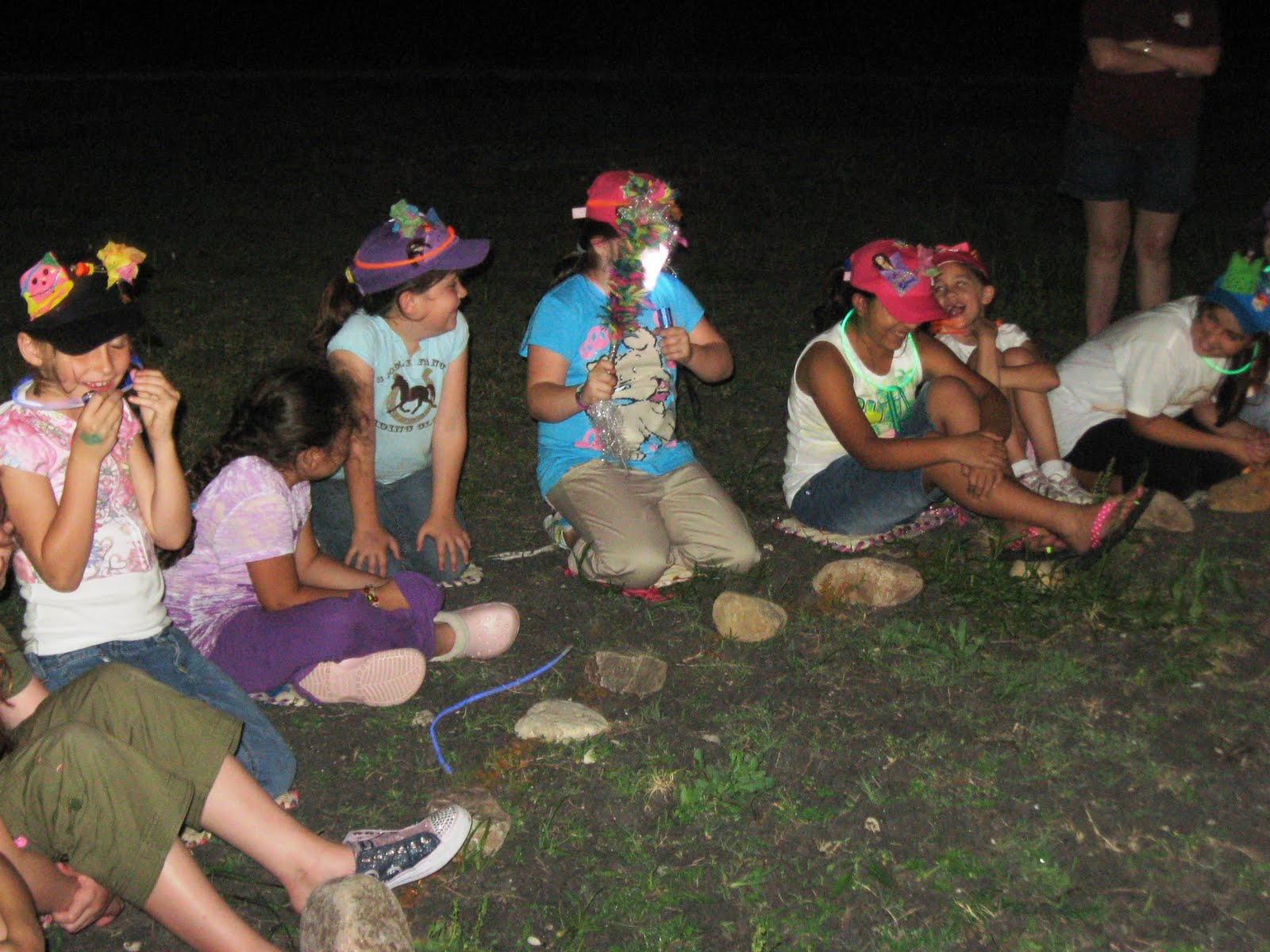 Girl Scouts Troop 9691 Learning about Camp Fire Safety... and Singing
