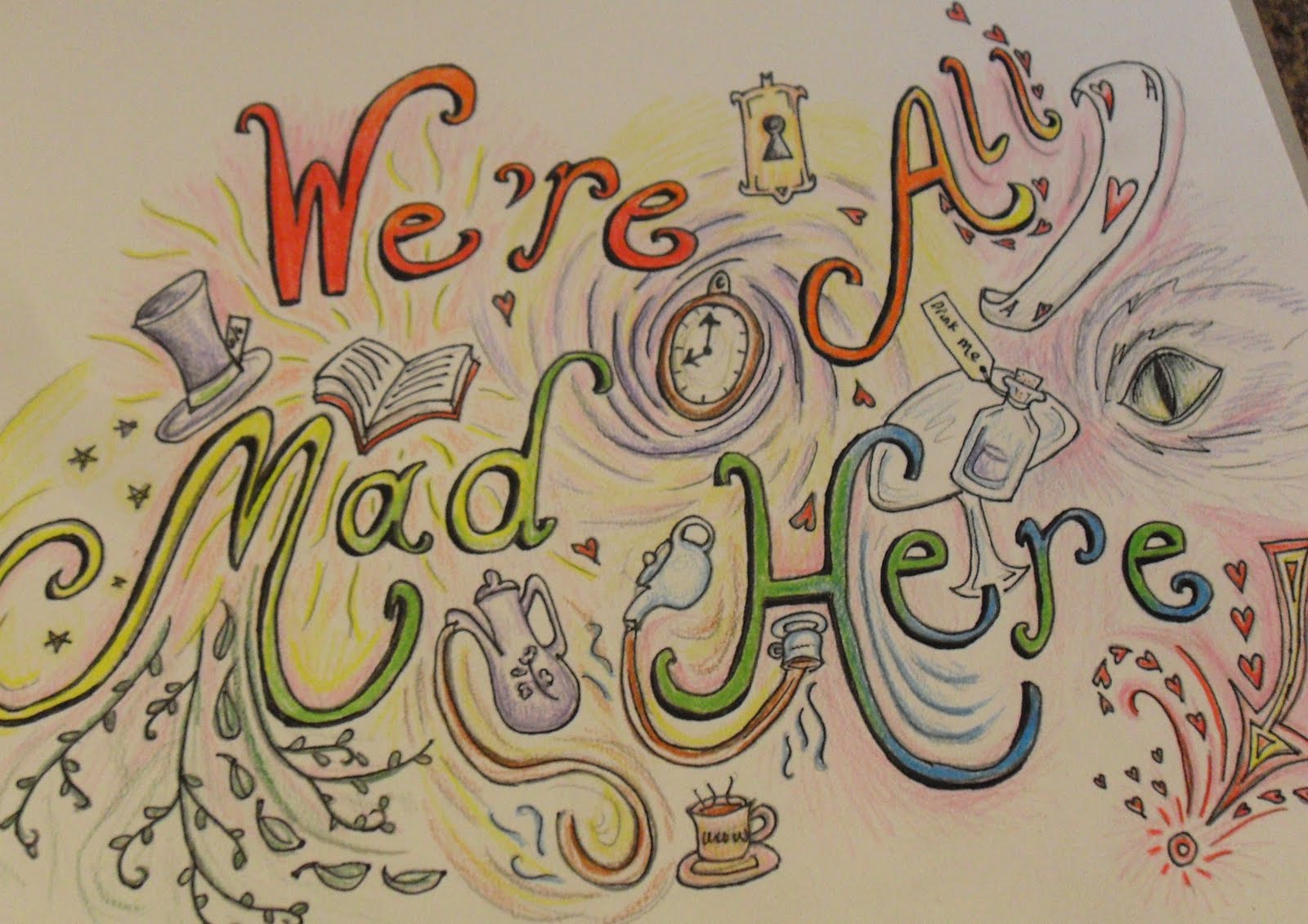 All About Abbie... We're All Mad Here Alice in Wonderland Artwork