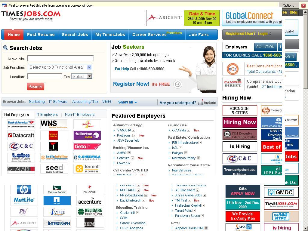 Free Information and News about Job Sites in India - Timesjob.com