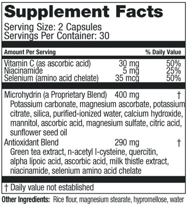 MICROHYDRIN PLUS The “Plus” is Anti-Aging & Detoxification