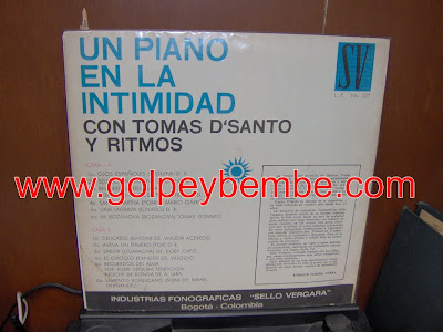 Tomas Di Santo - Un Piano en la Intimidad Back 