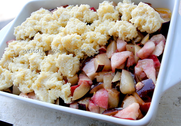 Table for 2.... or more Nectarine and Plum Cobbler