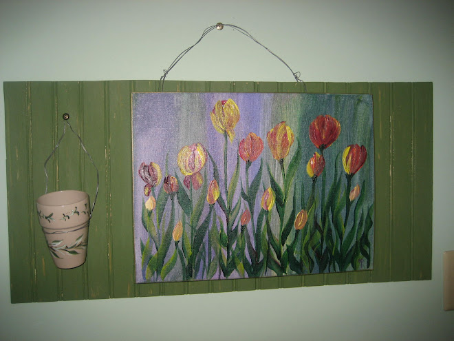 Tulips on Beadboard