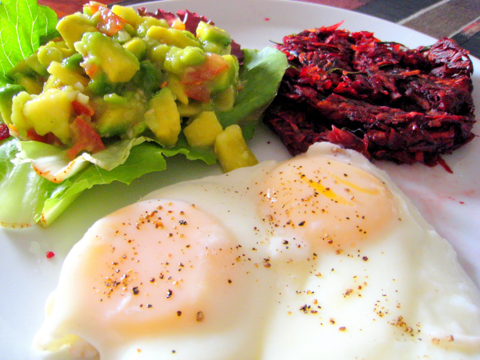 Vegetarian Gourmet by the Skinny Gourmand Beet Hash Browns