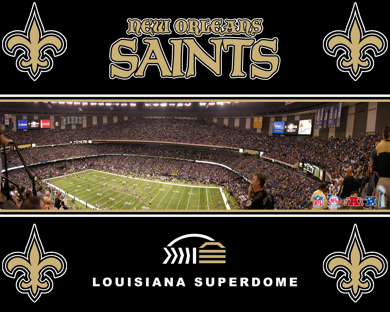 Louisiana Superdome stadium, Saints wallpaper