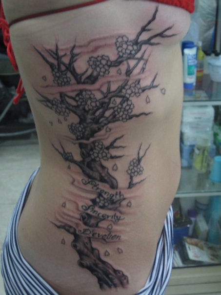 tree tattoo ideas. magnolia tree tattoo designs.