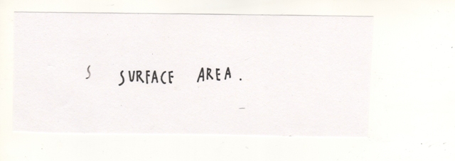 surface area.