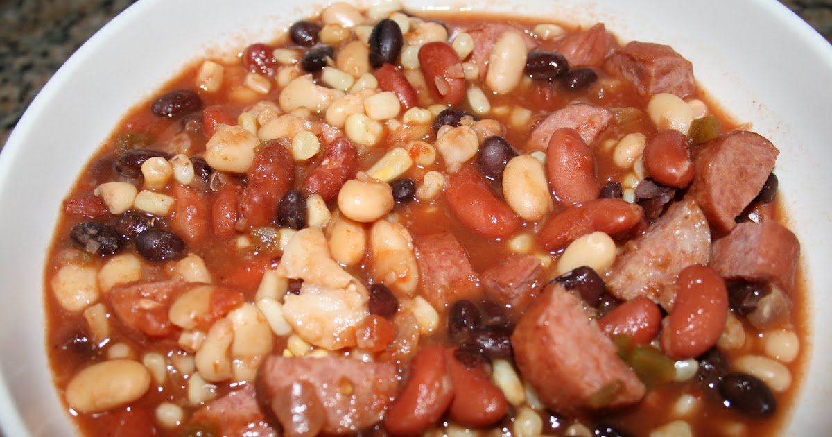 Cooking Mommy Crockpot Spicy Beans with Turkey Sausage