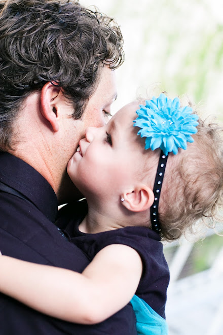 Stella gives Dad a kiss, June 2010