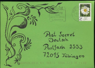 PostSecret auf Deutsch, Postfach 2553, 72015 Tübingen, Germany