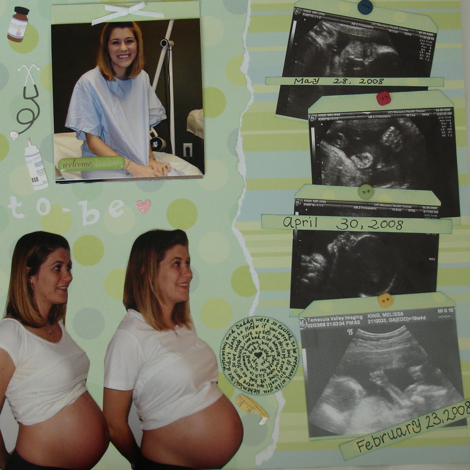 Melissa's Projects Baby Scrapbook Pregnancy