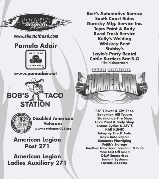 We want to say "THANKS" to our 2009 Summer Jam Sponsors!