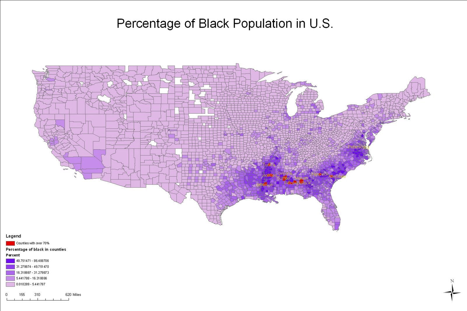 the first map of the three presents the percentage of african american population in the united states counties from overall image we can see that the first map of the three presents the percentage of african american population in the united states counties from overall image we can see that