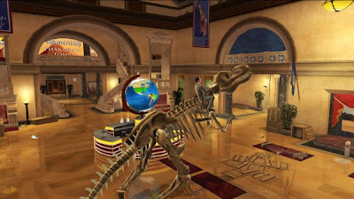 Riding around on a dinosaur has never looked so un-fun