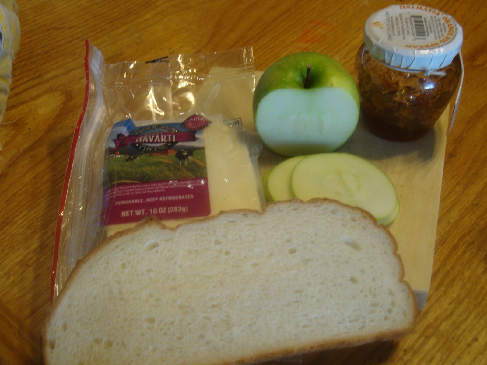 havarti  apple and fig spread