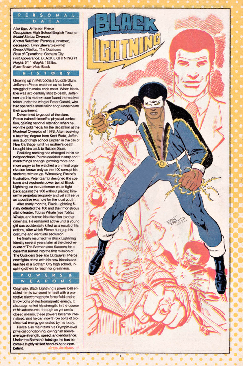 Fichas de Superheroes Marvel y DC Rayo Negro