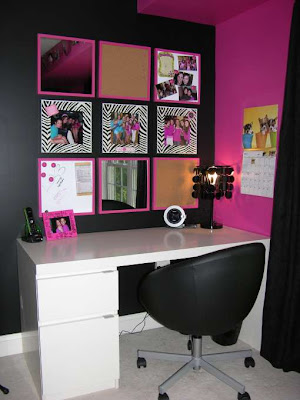 Decorating Bedrooms with Black White and Pink Colors ~ Interiors World