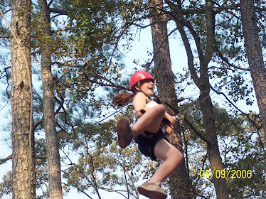 Carissa on the zip line