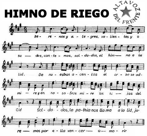 Himno Riego: La Partitura