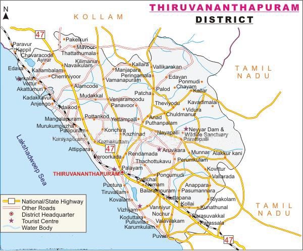 Indian News Reader: Kerala Tourism - Trivandrum