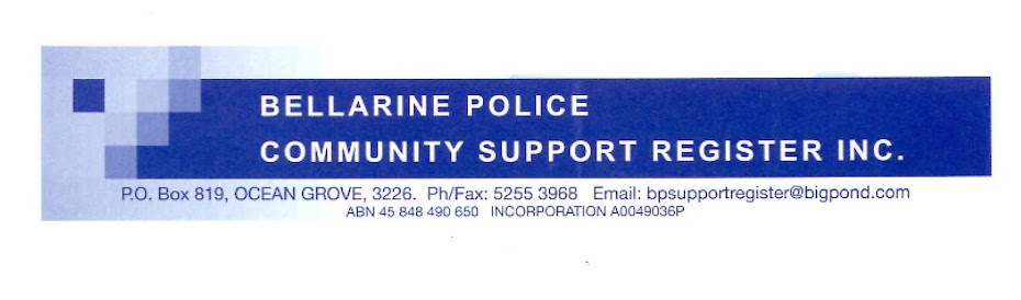 Bellarine Police Community Support Register Inc.