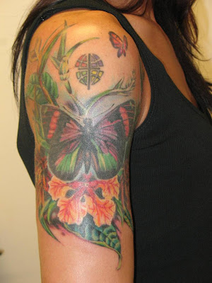 Flowers Butterflies tattoos