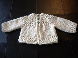 The Createry Shop: Beautiful Baby Cardigan - Free Knitting Pattern