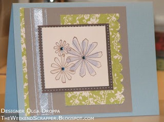 card, handmade, handstamped, spring solitude, flowers, Crystal Effects, Stampin'Up!