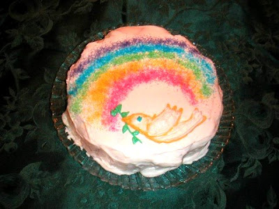 rainbow cake for parshat noah/noach/keshet