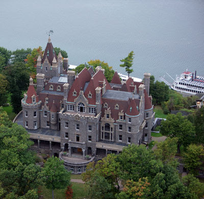 erecting of Boldt Castle.