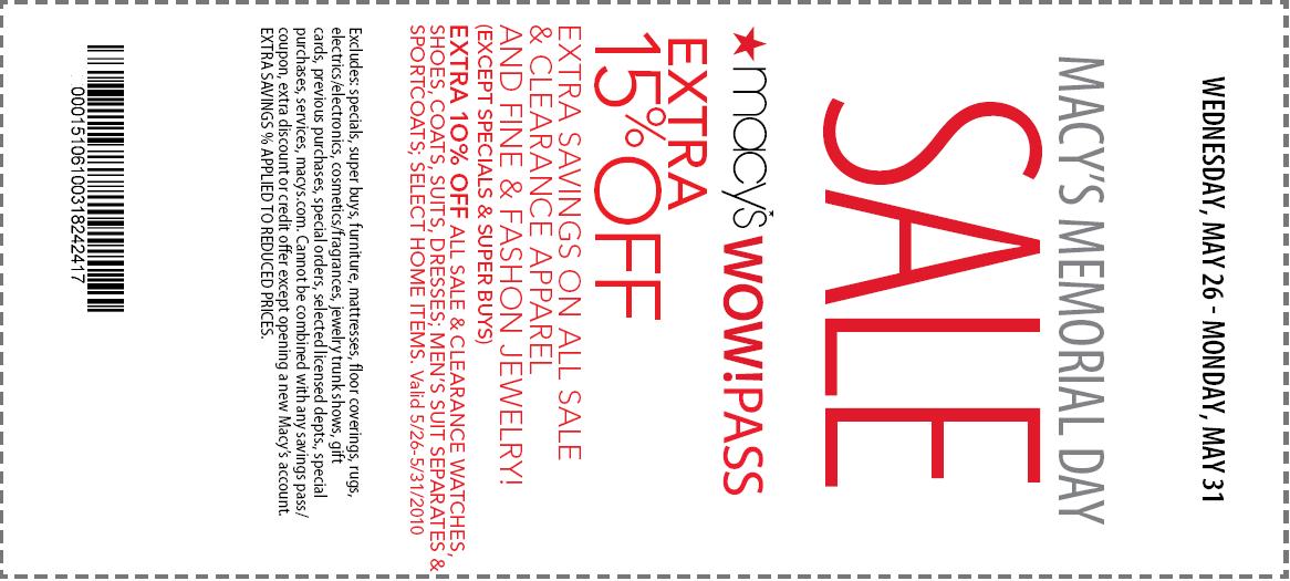 macys printable coupons april 2011. Macys Memorial Day Pass.