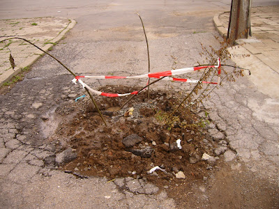 A Filled Hole In The Road In Yambol