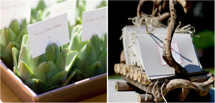 Compostable Place Card Stands Look to your local produce aisle for d cor