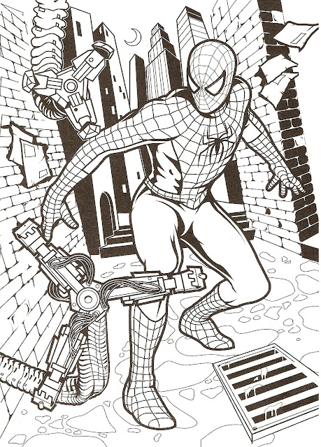 dessin coloriage spiderman