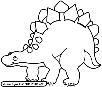 Coloriage dinosaure - Stegosaure dessin Coloriage dinosaure gratuit à imprimer - Stegosaure