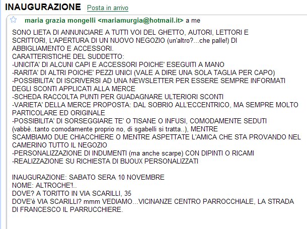 MARIAGRAZIA scrive...