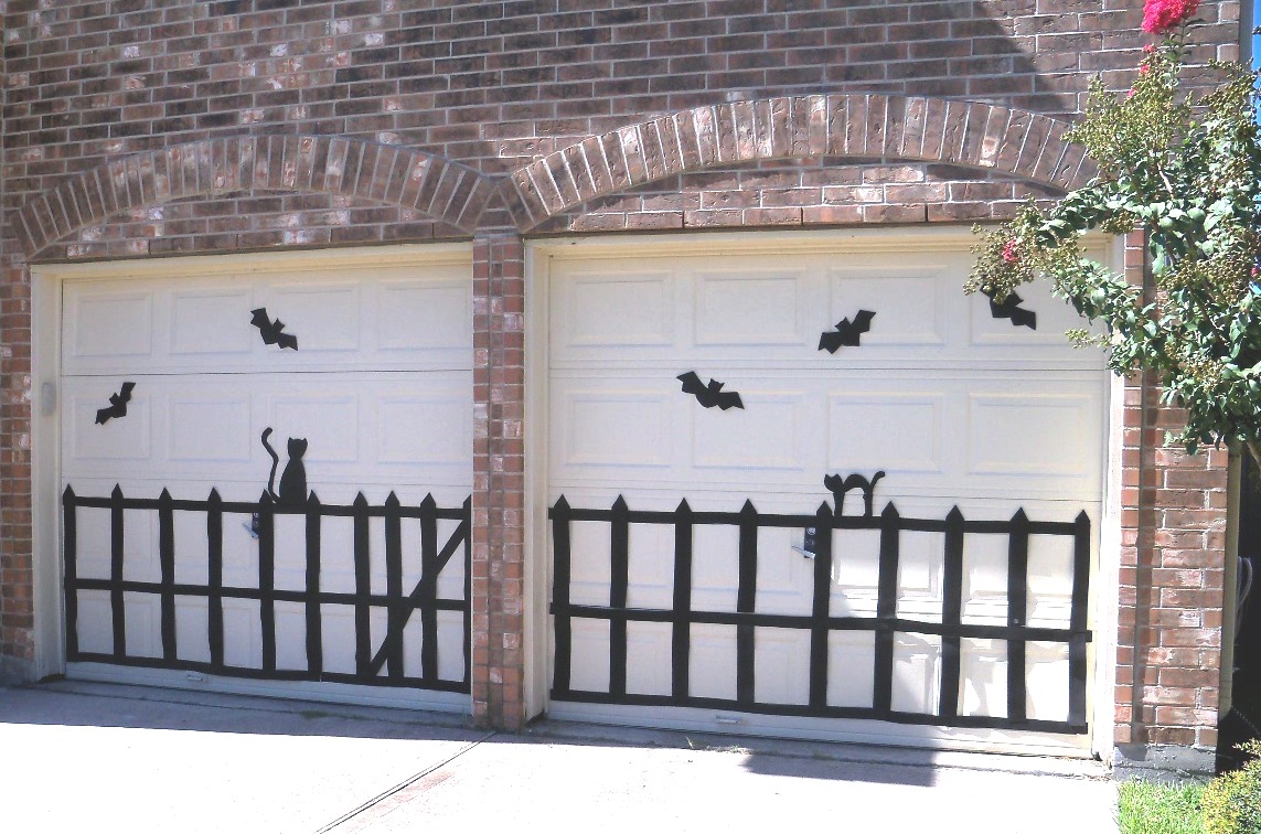 Cute Halloween Door Decorations making halloween garage silhouettes nicki woo Cute Halloween Door Decorations making halloween garage silhouettes nicki woo