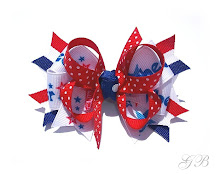 July 4th Bow on alligator clip