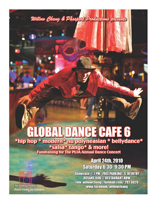 Global Dance Cafe 6 This Saturday, April 24th- Fundraiser for PUJA!